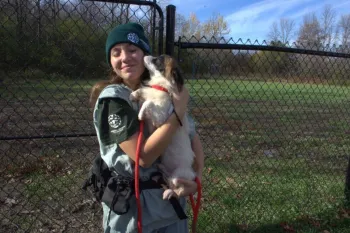 Woman with dog
