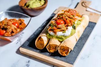 Korean Kimchi Taquitos