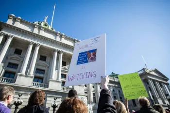 Advocates gather outside Pennsylvania's capitol to show support for stronger animal cruelty laws