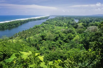 Tortuguero National Park aerial view 