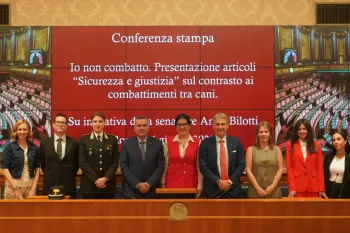 Press conference on dogfighting at the Italian Senate – June 26, 2025.