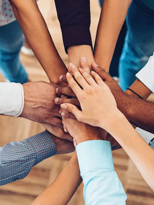 A group of people signifying teamwork